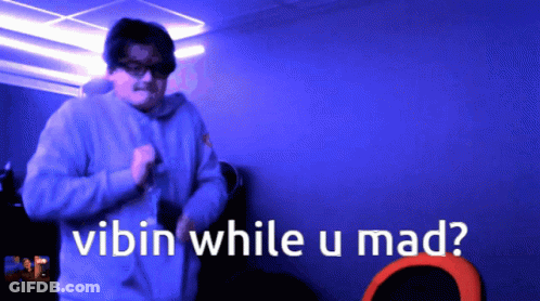 Man Dancing In Dark Room Vibin While U Mad GIF