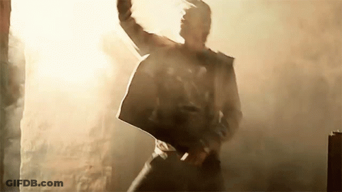 Man Dancing In Dark Room With Smoke GIF