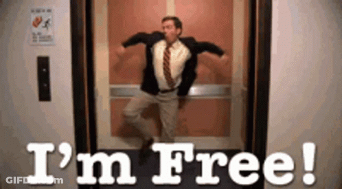 Man Dancing In Elevator Saying Im Free GIF