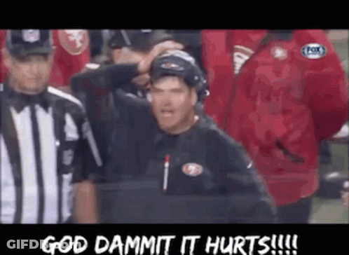 Man Dancing In Front Of Cowboys Lose Sign GIF