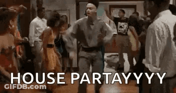 Man Dancing In Front Of Crowd At Party GIF
