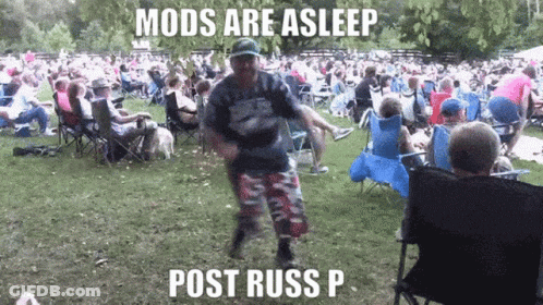 Man Dancing In Front Of Crowd Mods Are Asleep Post Russ P GIF