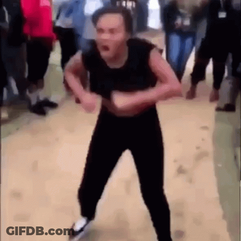 Man Dancing In Front Of Crowd GIF