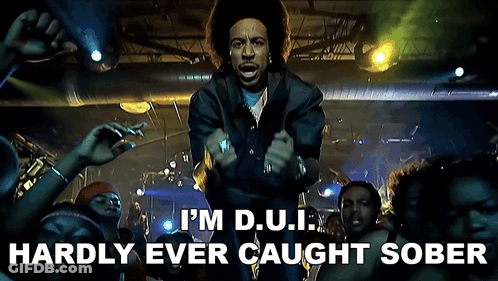 Man Dancing In Front Of Crowd Saying I'm D.U.I GIF