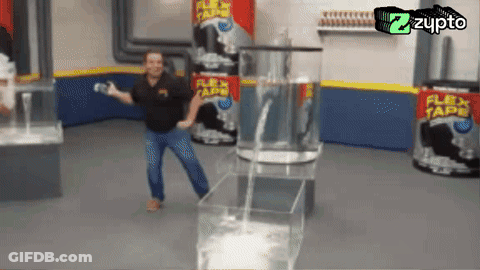 Man Dancing In Front Of Flex Tape GIF