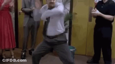 Man Dancing In Front Of Group GIF