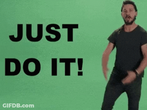 Man Dancing In Front Of Just Do It Green Screen GIF