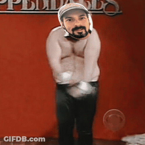 Man Dancing In Front Of Philadelphia Wall GIF