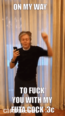 Man Dancing In Front Of Window On My Way To Fuck You With My Futa Cock GIF