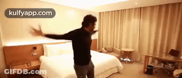 Man Dancing In Hotel Room GIF