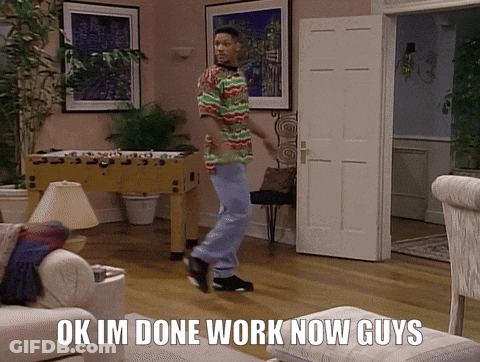 Man Dancing In Living Room Saying Ok Im Done GIF