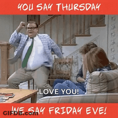 Man Dancing In Living Room You Say Thursday Love You GIF