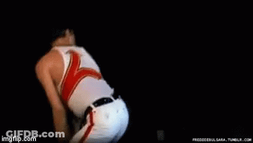 Man Dancing In Red And White Tank Top GIF