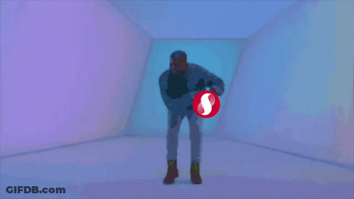Man Dancing In Room With Red S GIF