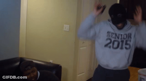 Man Dancing In Senior 2015 Sweatshirt GIF
