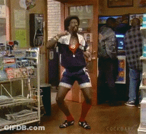 Man Dancing In Store Saying Cockbare GIF