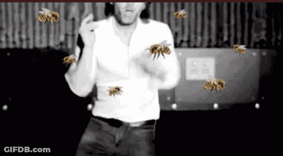 Man Dancing In The Stage Bee Sting GIF