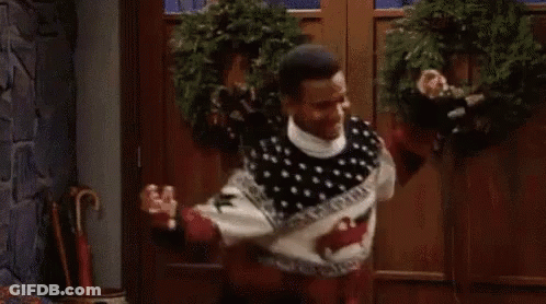 Man Dancing In Ugly Christmas Sweater GIF