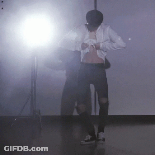 Man Dancing In White Shirt And Black Jeans GIF