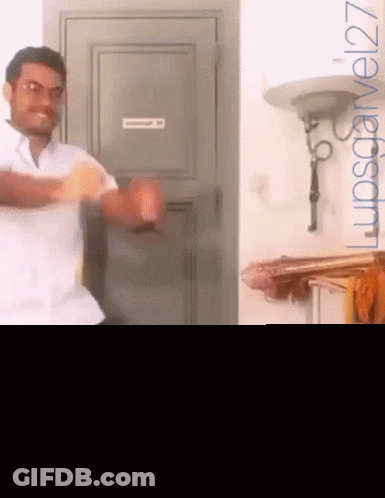 Man Dancing In White Shirt GIF