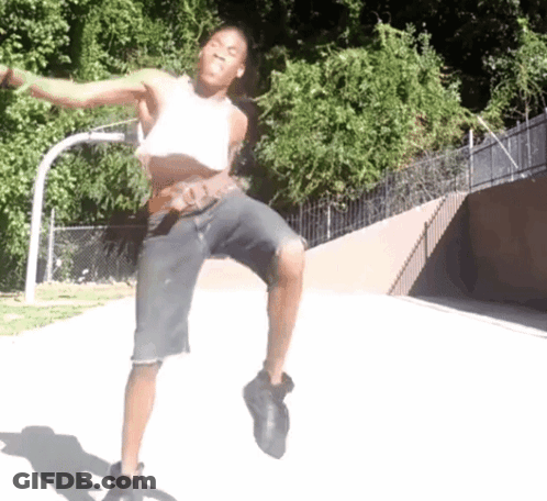 Man Dancing In White Tank Top And Black Shorts GIF
