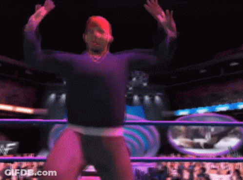 Man Dancing In Wrestling Ring GIF