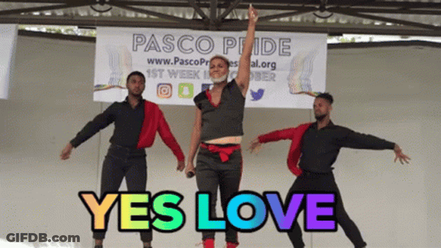 Man Dancing LGBT Yes Love GIF