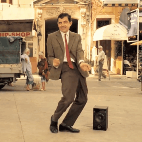 Man Dancing Mr Bean Funny Dance Moves GIF
