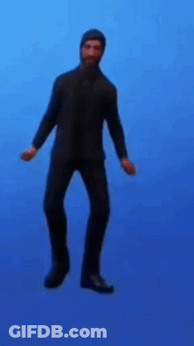 Man Dancing On Blue Background GIF
