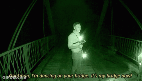 Man Dancing On Bridge Goatman I'm Dancing On Your Bridge GIF