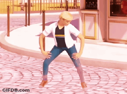 Man Dancing On Cobblestone Street GIF