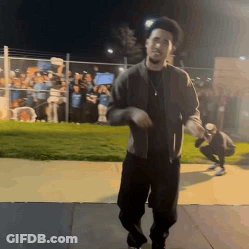 Man Dancing On Sidewalk GIF
