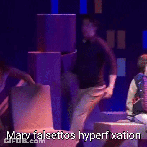 Man Dancing On Stage Marv Falsettos Hyperfixation GIF