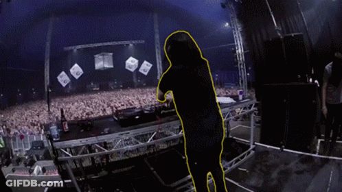 Man Dancing On Stage Pioneer Sign GIF