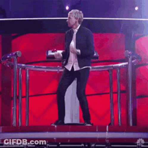 Man Dancing On Stage Railing GIF