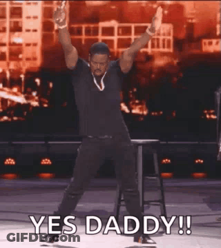 Man Dancing On Stage Saying Yes Daddy GIF