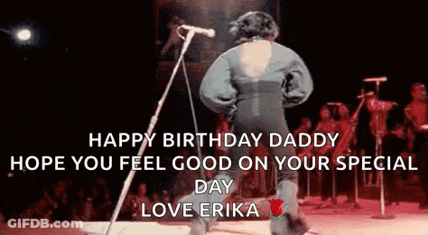 Man Dancing On Stage With Microphone And Crowd GIF