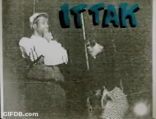 Man Dancing Saying It Takes Two To Make Thing Go Right GIF