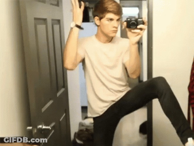 Man Dancing Selfie GIF
