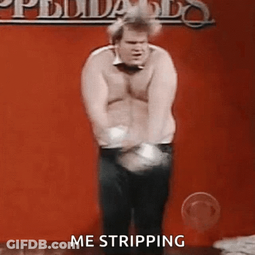 Man Dancing Shirtless In Front Of Red Wall GIF