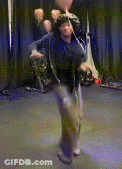 Man Dancing With Balloons GIF