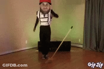 Man Dancing With Broom GIF