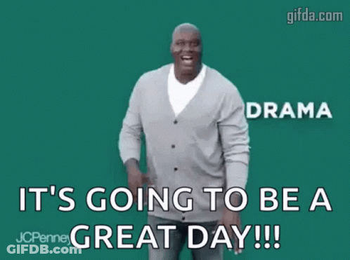 Man Dancing With Great Day Words GIF