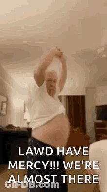 Man Dancing With Pregnant Belly GIF