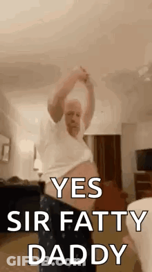 Man Dancing With Pregnant Belly GIF