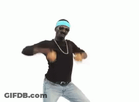 Man Dancing With Sunglasses Headband Necklace GIF
