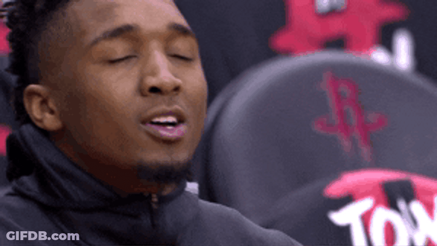 Man Deep Breathing To Reduce Tension GIF