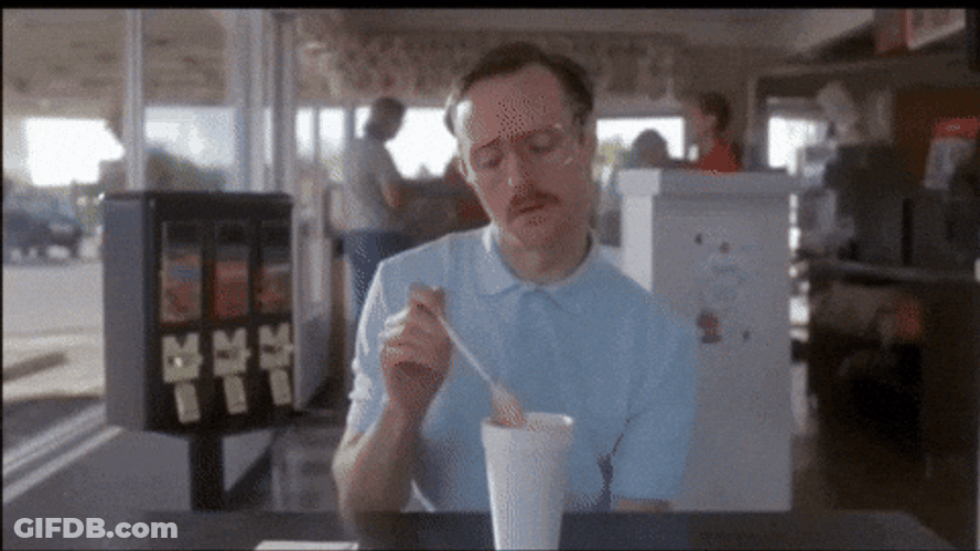 Man Depressed Drinking Milkshake GIF