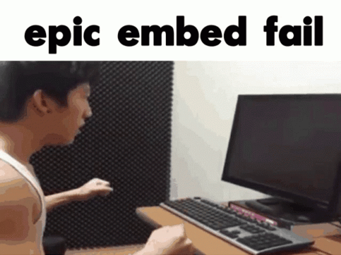 Man Destroys Desktop Epic Fail GIF