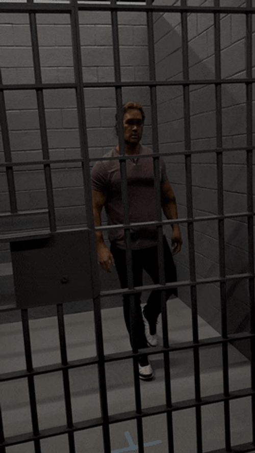 Man Detained In Jail GIF